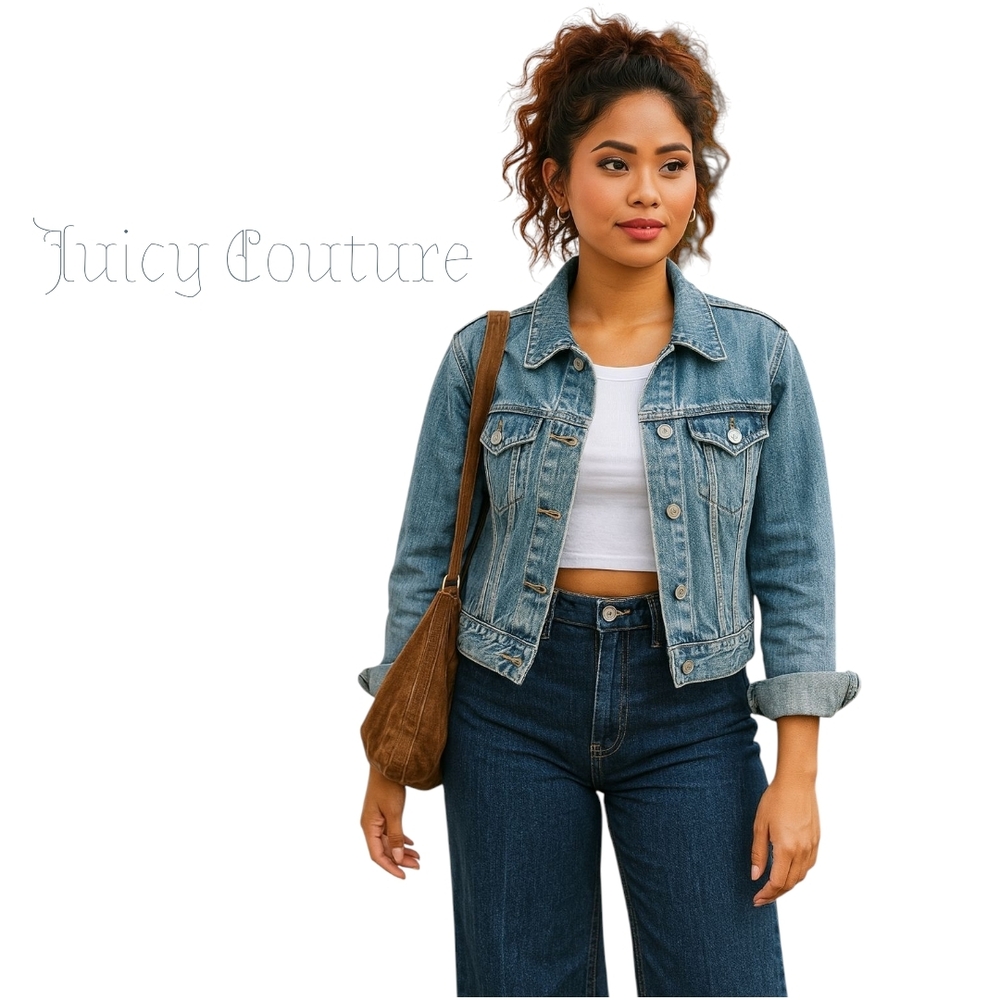 Vintage Juicy Couture Classic Jean Jacket Y2K Made In The Glamorous USA